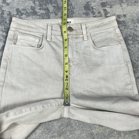 New L’Agence High Line Skinny Jeans High Rise Biscuit Destruct Sz 24 - Picture 11 of 13